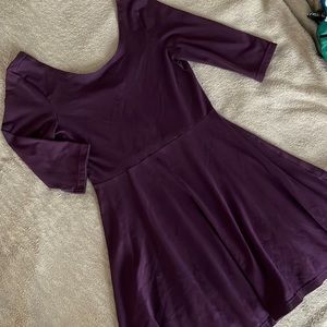 Purple 3/4th Sleeve EXPRESS Cocktail Dress